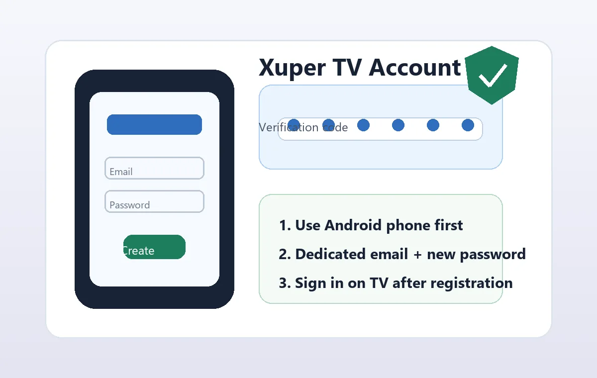 Guía para crear cuenta Xuper TV de forma segura