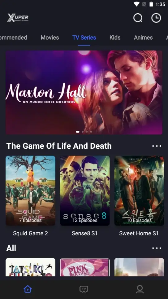 Sección de drama de Xupertv APK 2026 - Series y telenovelas actualizadas