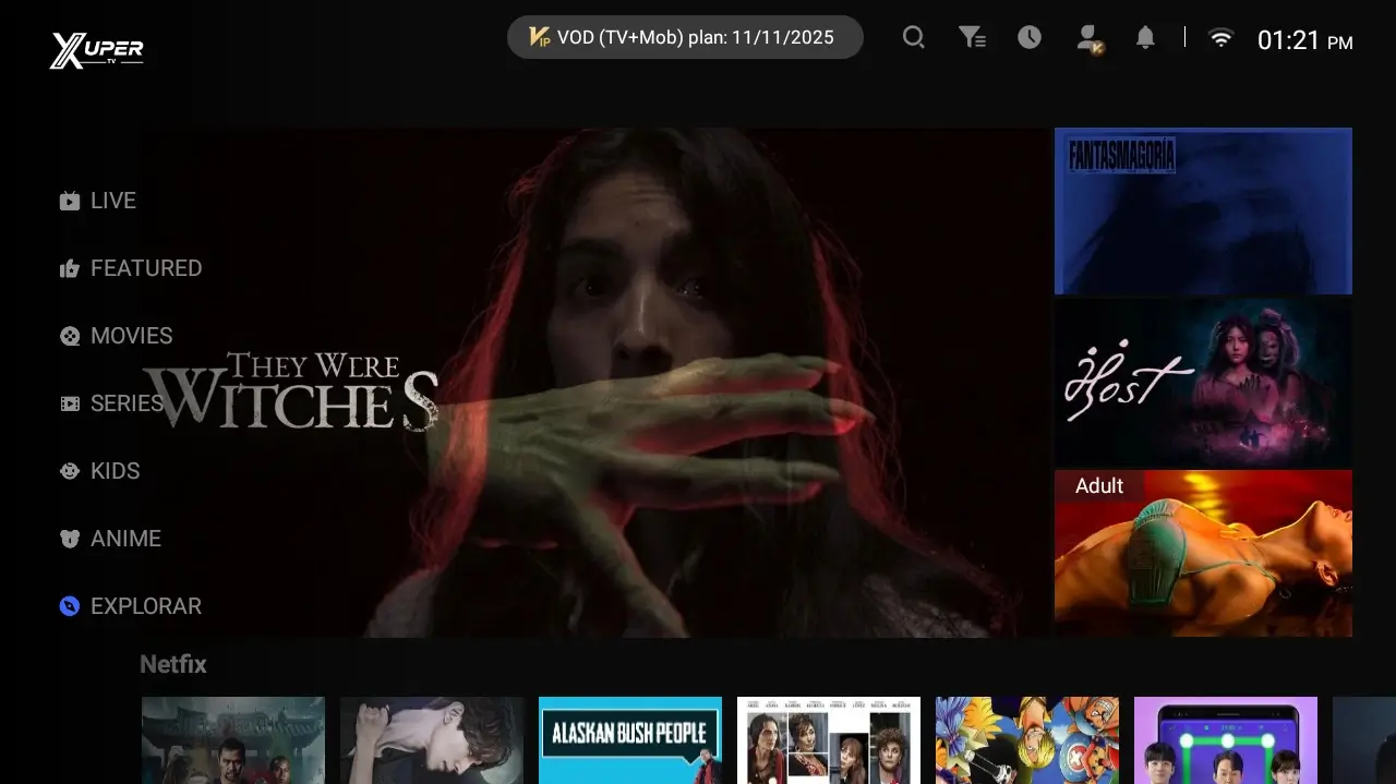 Xupertv APK featured banner on TV - Premium content on big screen